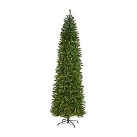 Nearly Natural 9 Foot Pre-Lit Pine Christmas Tree