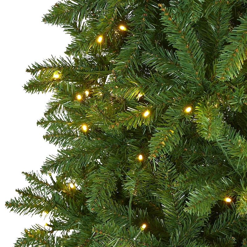Nearly Natural 9 Foot Pre-Lit Pine Christmas Tree