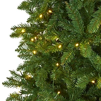 Nearly Natural 9 Foot Pre-Lit Pine Christmas Tree