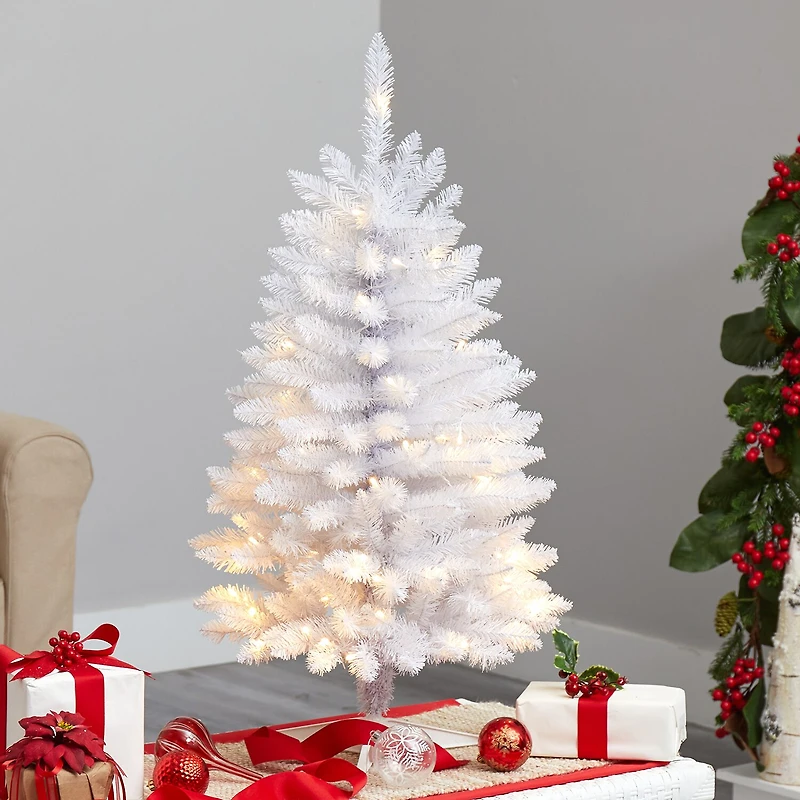 Nearly Natural Foot Pre-Lit Fir Christmas Tree