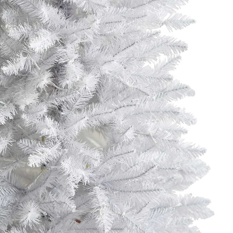 Nearly Natural 6 Foot Pre-Lit Fir Christmas Tree