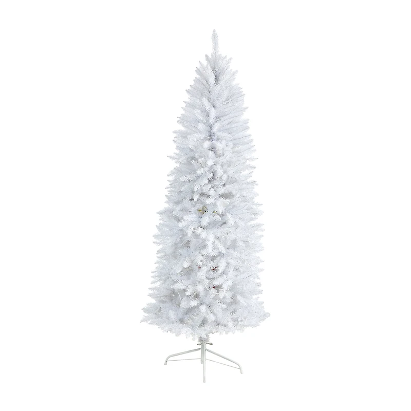 Nearly Natural 6 Foot Pre-Lit Fir Christmas Tree