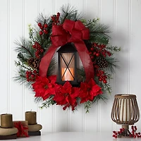 Nearly Natural Pre-Lit Wreath