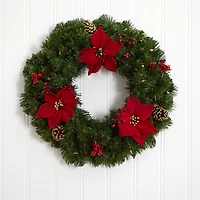 Nearly Natural Pre-Lit Wreath