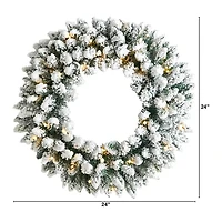 Nearly Natural Pre-Lit Wreath
