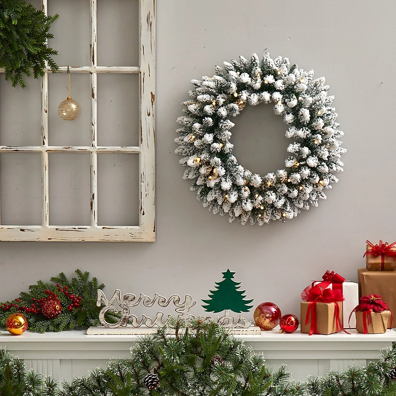 Nearly Natural Pre-Lit Wreath