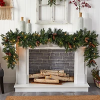 Nearly Natural Pre-Lit Wreath