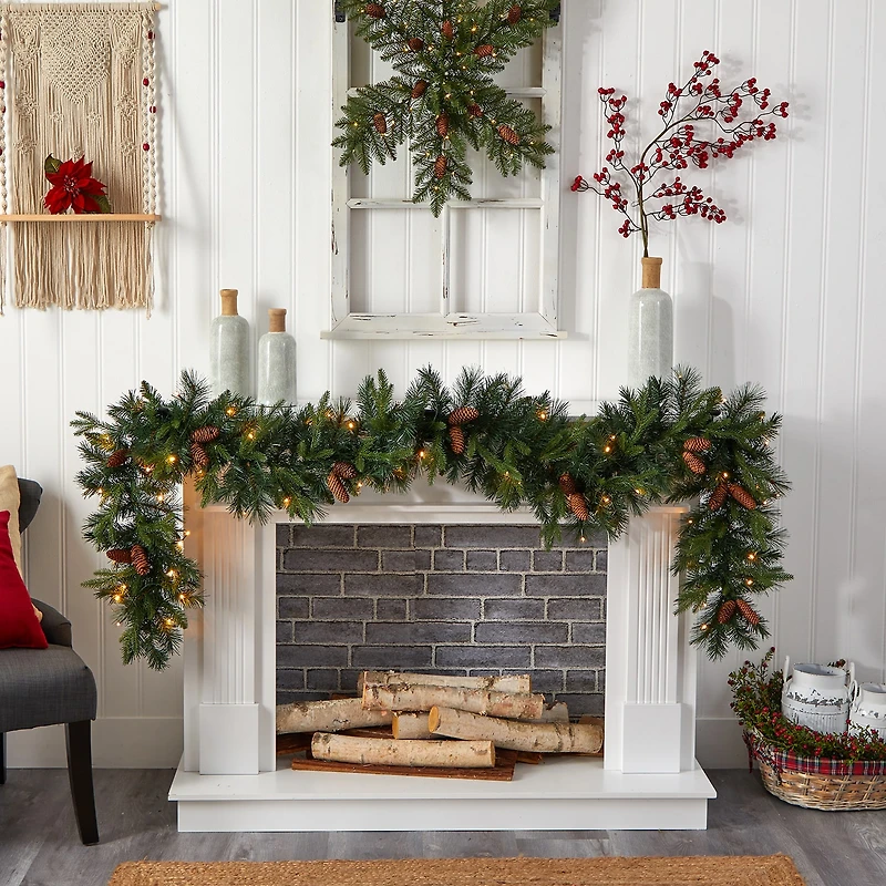 Nearly Natural Pre-Lit Wreath