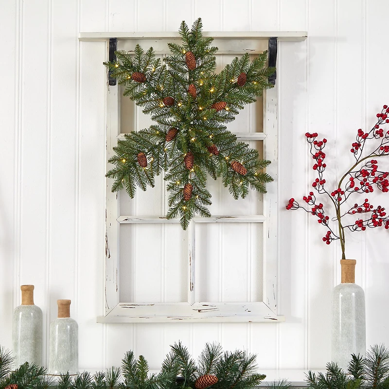 Nearly Natural Pre-Lit Wreath