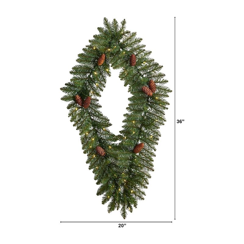 Nearly Natural Pre-Lit Wreath