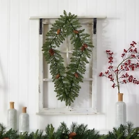 Nearly Natural Pre-Lit Wreath