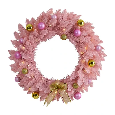 Nearly Natural Pre-Lit Wreath