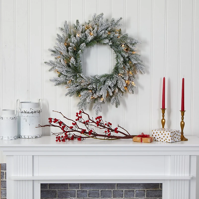 Nearly Natural Pre-Lit Wreath