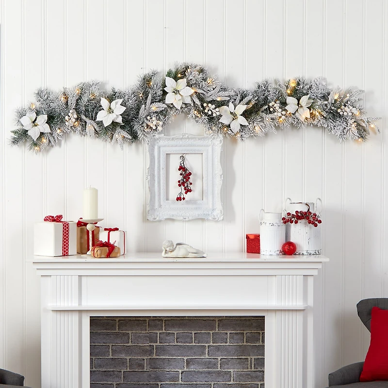 Nearly Natural Pre-Lit Indoor Garland