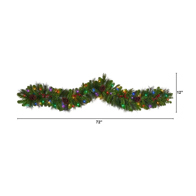 Nearly Natural Pre-Lit Indoor Garland