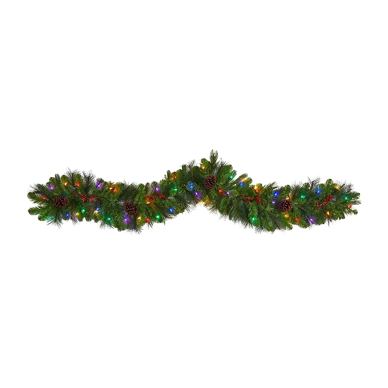 Nearly Natural Pre-Lit Indoor Garland
