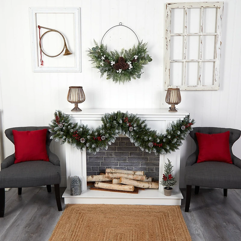 Nearly Natural Pre-Lit Indoor Garland