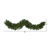 Nearly Natural Pre-Lit Christmas Indoor Garland