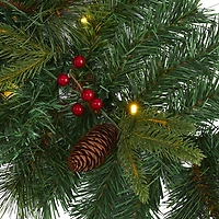 Nearly Natural Pre-Lit Christmas Indoor Garland