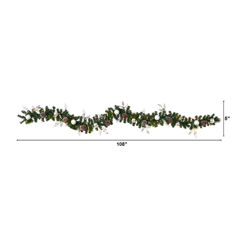 Nearly Natural Pre-Lit Indoor Garland