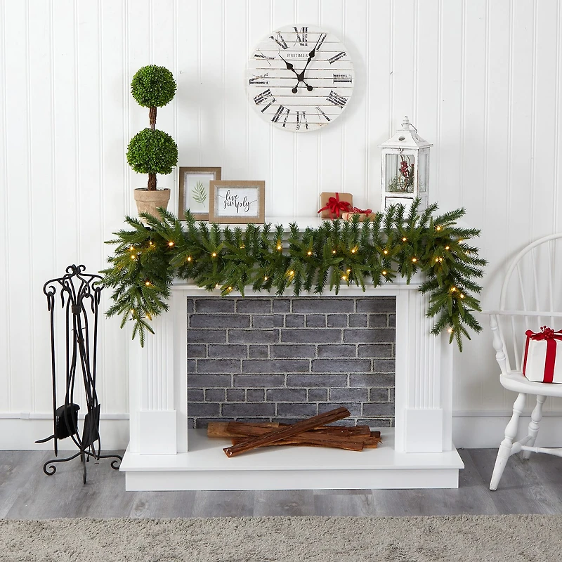 Nearly Natural Pre-Lit Indoor Garland
