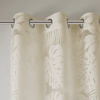 Madison Park Kauna Palm Leaf Grommet Top Sheer Single Curtain Panel