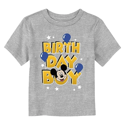 Disney Collection Toddler Boys Crew Neck Short Sleeve Regular Fit Mickey Mouse Graphic T-Shirt