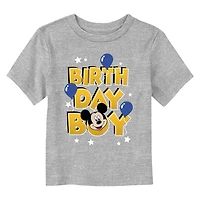 Disney Collection Toddler Boys Crew Neck Short Sleeve Regular Fit Mickey Mouse Graphic T-Shirt
