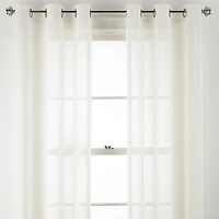 Distant Lands Fiji Solid Grommet Top Sheer Single Curtain Panel