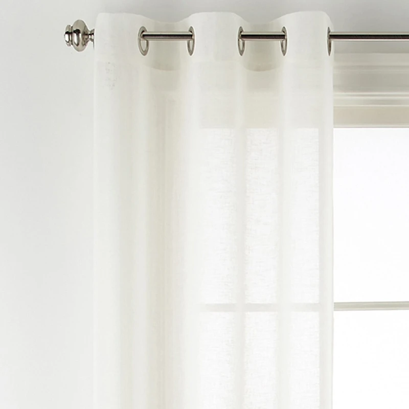 Distant Lands Fiji Solid Grommet Top Sheer Single Curtain Panel