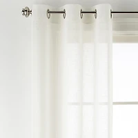 Distant Lands Fiji Solid Grommet Top Sheer Single Curtain Panel