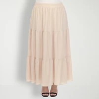 White Mark Womens Plus Maxi Skirt