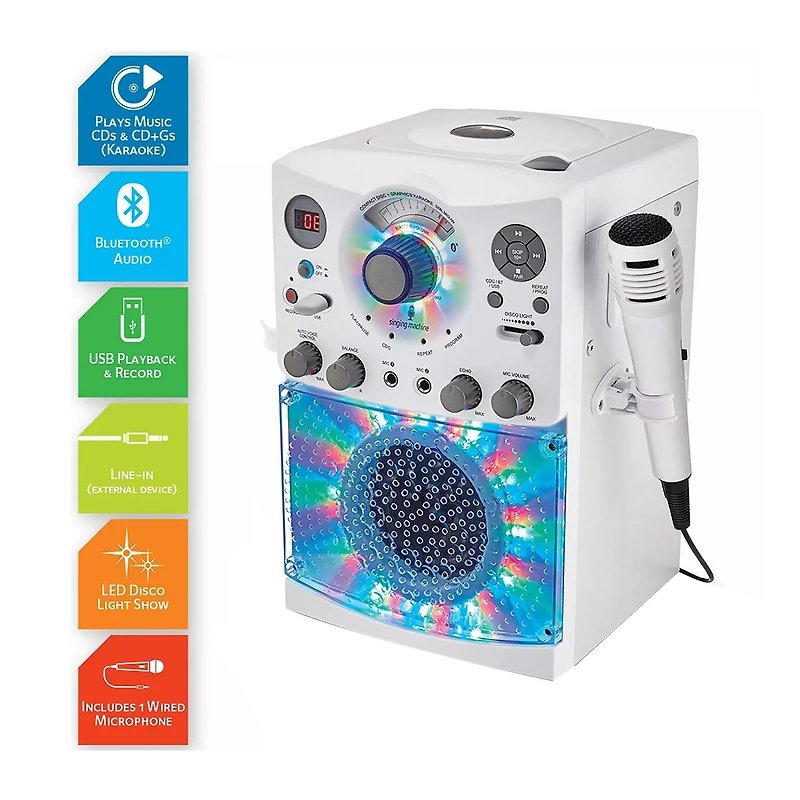 Singing Machine LED Bluetooth Karaoke Machine