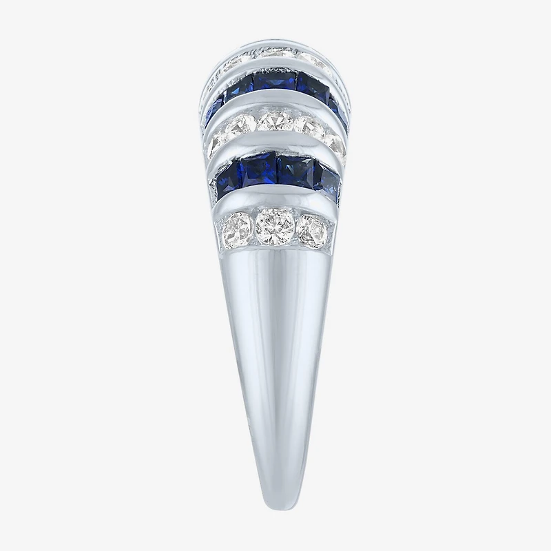 Womens Gemstone Sterling Silver Cocktail Ring
