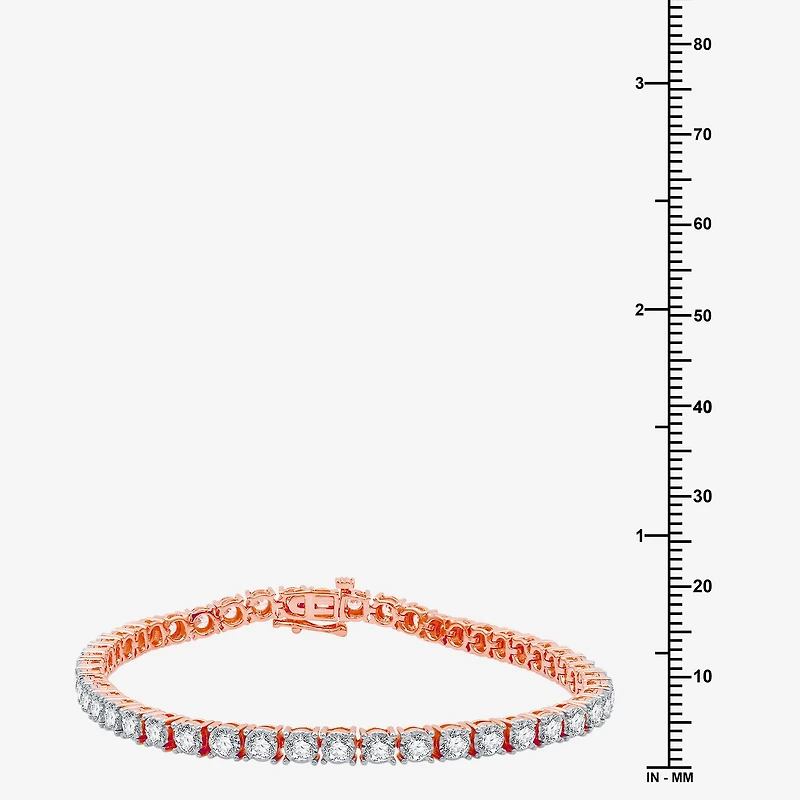 Womens 5 CT. T.W. Natural White Diamond 10K Gold 7.5 Inch Tennis Bracelet