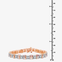 Womens 5 CT. T.W. Natural White Diamond 10K Gold 7.5 Inch Tennis Bracelet
