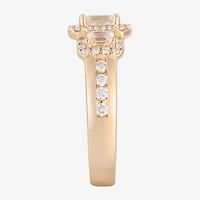 Love Lives Forever (F / Vs2) Womens 1 1/2 CT. T.W. Lab Grown White Diamond 14K Gold 3-Stone Bypass  Engagement Ring
