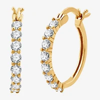 Yes, Please! Womens Lab Created White Sapphire Sterling Silver Round 3 Pair Earring Set