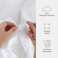 Casual Comfort 100% Cotton Down Alternative Comforter and Duvet Insert