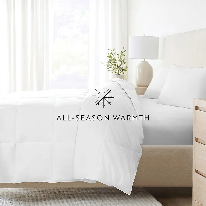 Casual Comfort 100% Cotton Down Alternative Comforter and Duvet Insert