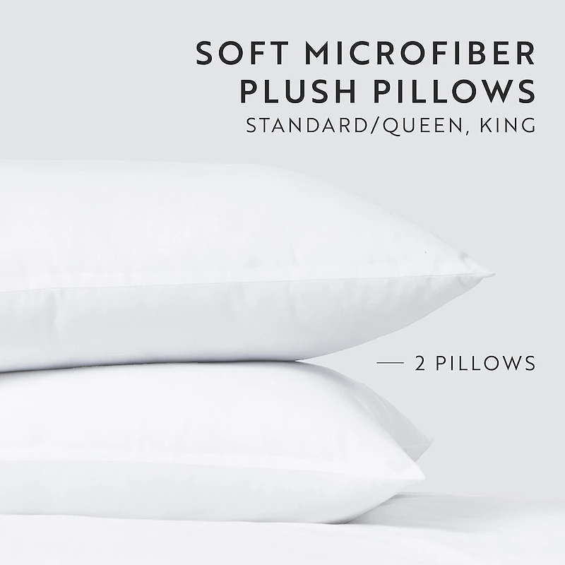Casual Comfort Down Alternative 2 Pack Soft Density Bed Pillow