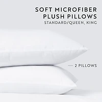 Casual Comfort Down Alternative 2 Pack Soft Density Bed Pillow