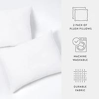 Casual Comfort Down Alternative 2 Pack Soft Density Bed Pillow