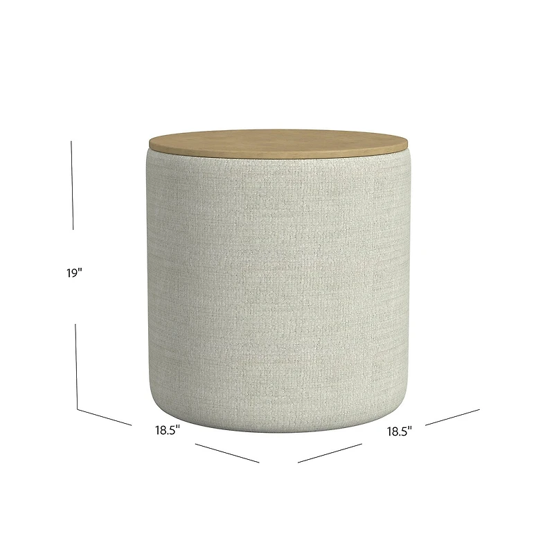 Homepop Storage Lift-Top Upholstered Ottoman
