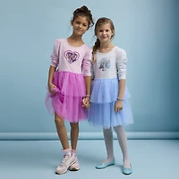 Disney Collection Little & Big Kid Girls Long Sleeve Anna Princess Elsa Tutu Dress