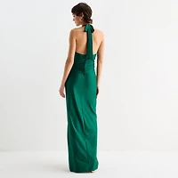 Emerald Sundae Womens Juniors Halter Neck Sleeveless Bodycon Dress