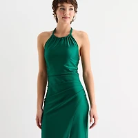 Emerald Sundae Womens Juniors Halter Neck Sleeveless Bodycon Dress