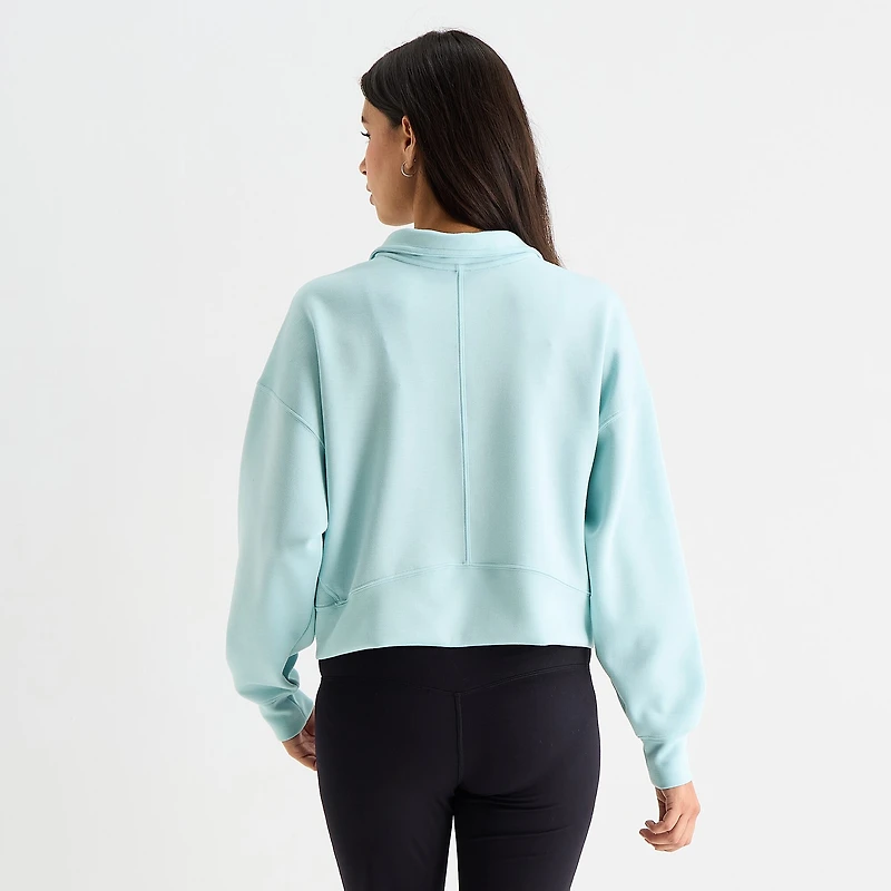 Arizona Womens Juniors Long Sleeve Quarter-Zip Pullover