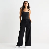 Arizona Womens Juniors Wide Leg Sweatpant