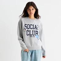 Arizona Womens Juniors Crew Neck Long Sleeve Sweatshirt